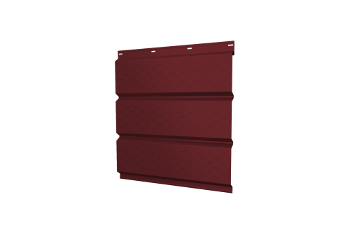 Софит металлический полная перфорация 0,5 Satin с пленкой RAL 3005 красное вино