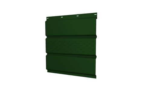 Софит металлический центральная перфорация 0,5 Satin с пленкой RAL 6005 зеленый мох