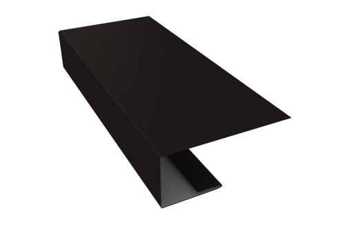 J-Профиль 18мм 0,45 PE с пленкой RAL 9005 черный (2м)