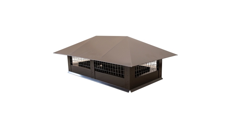 Дымник на трубу с сеткой 500х500мм 0.5 Satin с пленкой RAL 8017 шоколад