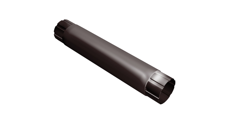 Труба круглая соединительная Grand Line PU 100 мм 1 м RAL 8017 шоколад