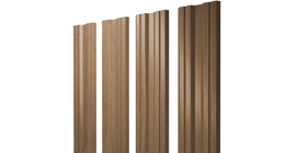 Штакетник Twin с прямым резом 0.45 Print Elite Honey Wood TwinColor