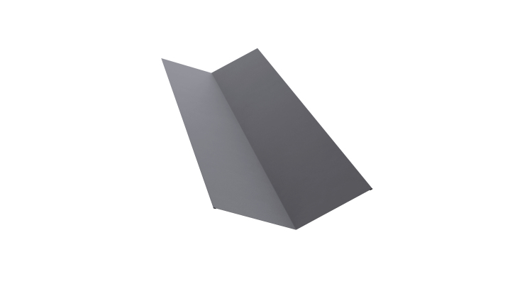 Планка ендовы верхней 145х145 0,7 PE с пленкой RAL 7004 сигнальный серый (2м)