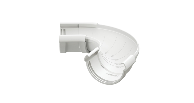 Угол желоба регулируемый LUX, пломбир