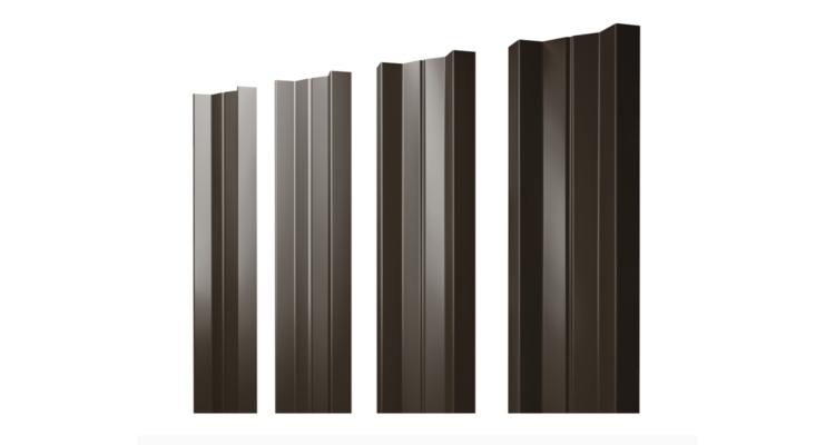 Штакетник М-образный А с прямым резом 0.5 GreenCoat Pural BT RR 32 темно-коричневый