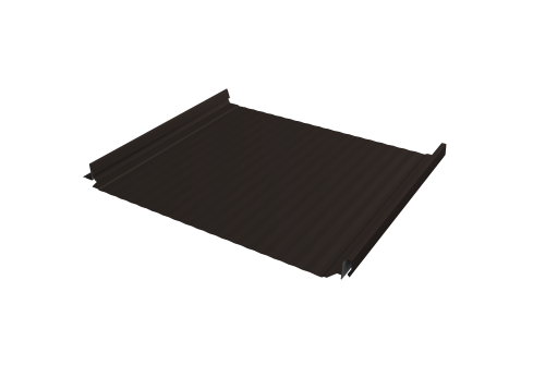 Кликфальц Pro Gofr Grand Line 0,45 PE с пленкой на замках RR 32 темно-коричневый