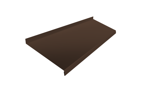 Отлив простой 200 0,5 Satin с пленкой RAL 8017 шоколад (2м)