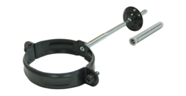 Хомут трубы PU 90 мм RAL 7024 мокрый асфальт