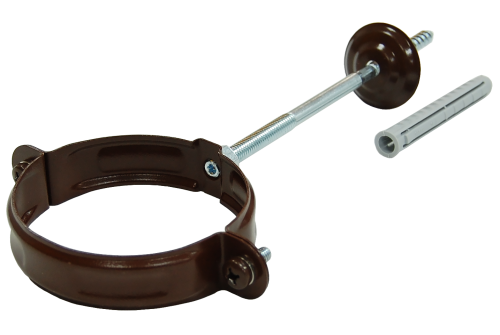 Хомут трубы PU 100 мм RAL 8017 шоколад