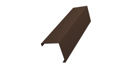 Декоративная накладка на столб универсальная угловая 62х55 для забора жалюзи 0,45 PE-Double RAL 8017 шоколад (1,8м)