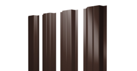 Штакетник П-образный A с прямым резом 0,5 Atlas X RAL 8017 шоколад