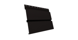 Квадро брус 3D 0.5 Satin с пленкой RAL 9005 черный