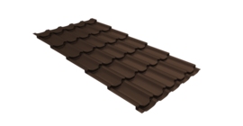 Металлочерепица квинта плюс 0,45 Drap TwinColor RAL 8017 шоколад