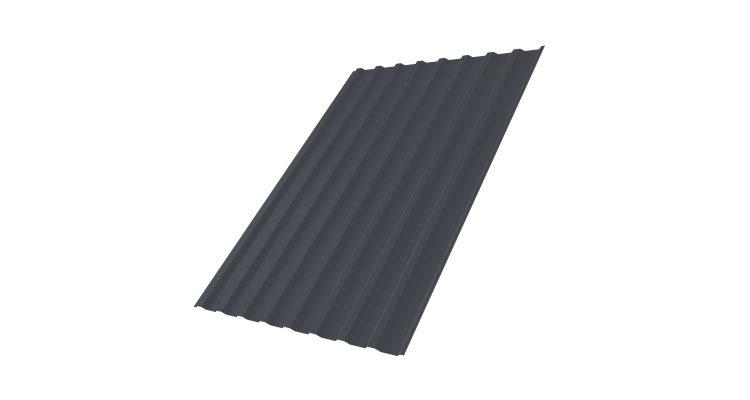 Профнастил С20B 0,45 PE с пленкой RAL 7024 мокрый асфальт