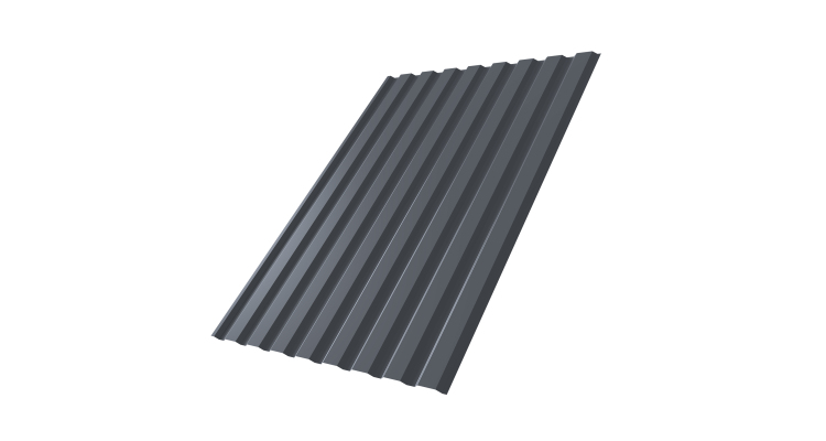 Профнастил С20A 0.5 Satin Matt TX RAL 7024 мокрый асфальт