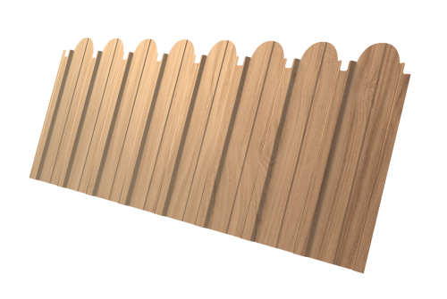 Профнастил C10A фигурный 0.45 Print Elite Honey Wood TwinColor