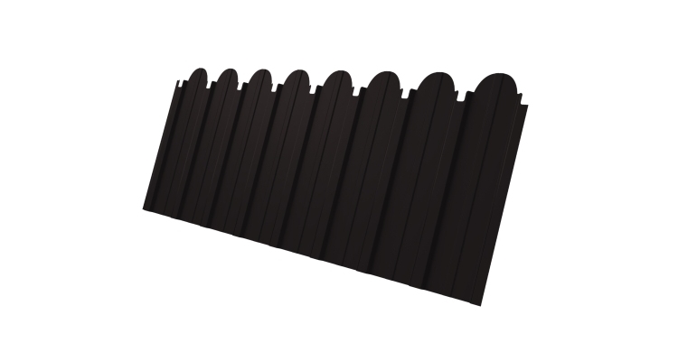 Профнастил C10A фигурный 0,5 Satin RAL 9005 черный