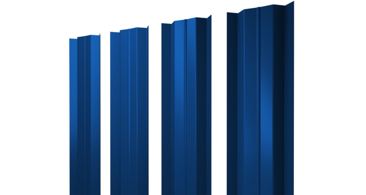 Штакетник М-образный В с прямым резом 0.5 Satin RAL 5005 сигнальный синий