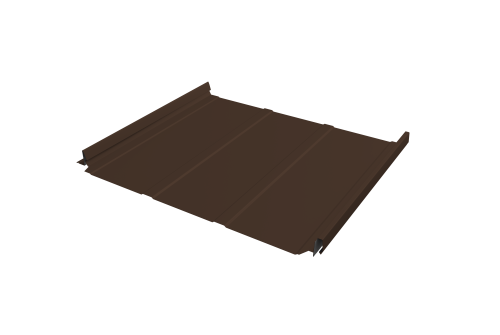 Кликфальц Pro Line Grand Line 0,45 Drap TX с пленкой на замках RAL 8017 шоколад