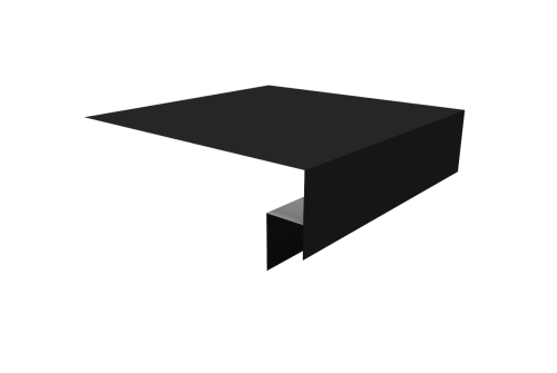 Планка околооконная сложная Блок-хаус new 200х50х27 0,5 Drap TX RAL 9005 черный (3м)