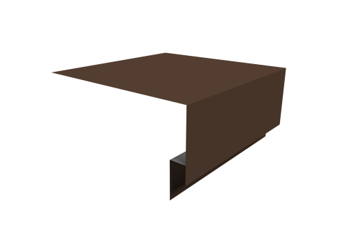 Планка околооконная сложная Блок-хаус new 250х75х27 0,45 Drap TX RAL 8017 шоколад (3м)