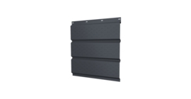 Софит металлический полная перфорация 0,45 Drap TR с пленкой RAL 7024 мокрый асфальт