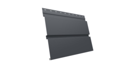 Софит металлический Квадро Брус без перфорации 0,5 Drap TX с пленкой RAL 7024 мокрый асфальт