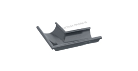 Угол желоба наружный Металл Профиль GS lite 125х90 градусов RAL 7024