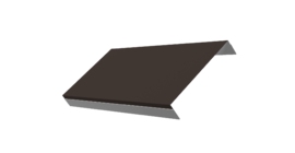 Ламель обратная 125 забора жалюзи Texas 0.5 Satin с пленкой RR 32 темно-коричневый