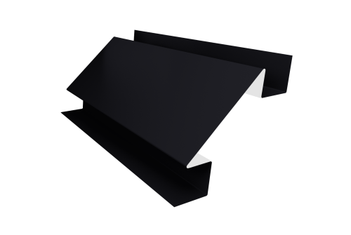 Планка угла внутреннего сложного Экобрус Grand Line 0,5 Satin с пленкой RAL 9005 черный (2м)