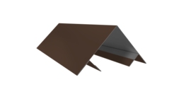Планка угла внешнего составная верхняя 0,5 Satin с пленкой RAL 8017 шоколад (2м)
