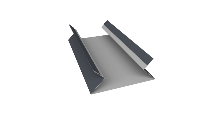 Планка угла внутреннего составная верхняя 0,5 Drap TX RAL 7024 мокрый асфальт (2м)