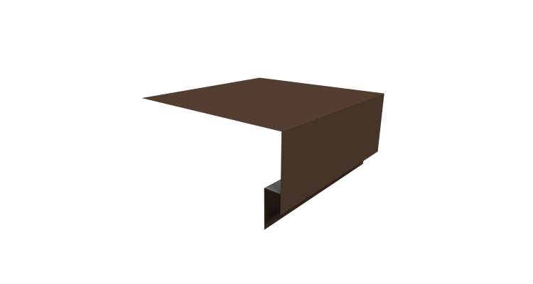 Планка околооконная сложная Экобрус Grand Line 250х75х25 0,5 Drap RAL 8017 шоколад (2м)