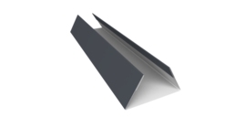 Планка стыковочная составная нижняя 0,5 Satin Matt RAL 7024 мокрый асфальт (3м)