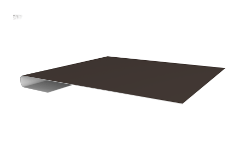 Планка завершающая 0,5 Satin с пленкой RR 32 темно-коричневый (2м)