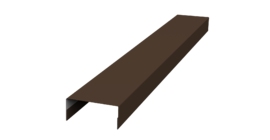 Ламель лицевая 125 забора жалюзи Texas стартовая/финишная для калиток и ворот 0.45 Drap с пленкой RAL 8017 шоколад