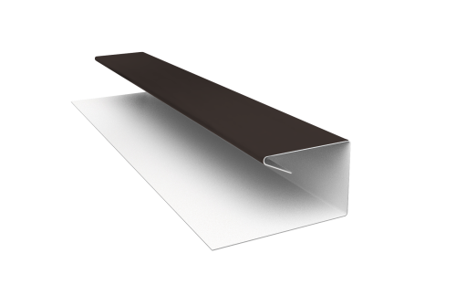 Планка П-образная завершающая сложная (КД) 0,5 Drap TX RR 32 темно-коричневый (2м)