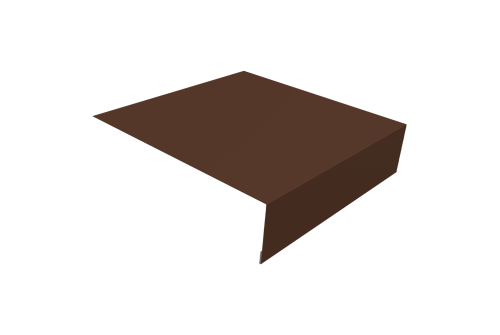 Планка околооконная простая 200х50 0,5 Satin с пленкой RAL 8017 шоколад (2м)