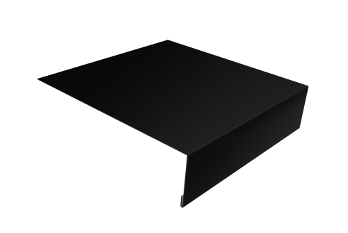 Планка лобовая/околооконная простая 190х50 0,45 Drap RAL 9005 черный (3м)