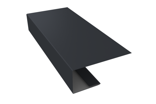 J-Профиль 18мм 0,5 Satin с пленкой RAL 7024 мокрый асфальт (2м)