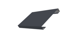 Ламель лицевая 150 забора жалюзи Texas стартовая/финишная для калиток и ворот 0,5 PurPro Matt 275 с пленкой RAL 7024 мокрый асфальт