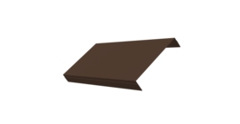 Ламель обратная 150 забора жалюзи Texas стартовая/финишная для калиток и ворот 0,5 Velur X с пленкой RAL 8017 шоколад