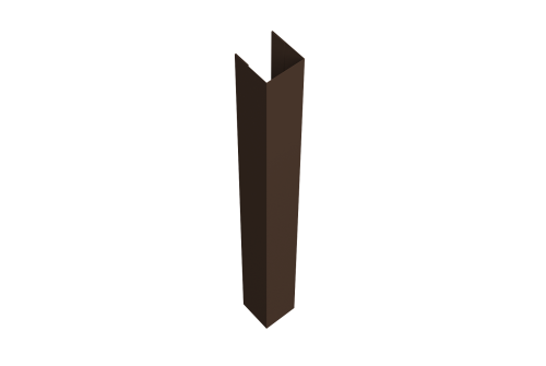 Стойка жалюзи Texas 0,45 PE-Double RAL 8017 шоколад (2м)