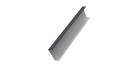 Декоративная накладка на столб универсальная 60х60 для забора жалюзи 0,5 Satin Matt TX RAL 7024 мокрый асфальт (1,8м)