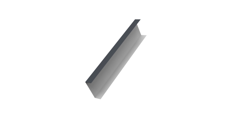 Декоративная накладка на столб универсальная 62х55 для забора жалюзи 0,5 PurPro RAL 7024 мокрый асфальт (2,5м)