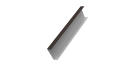 Декоративная накладка на столб универсальная 80х80 для забора жалюзи 0,45 Drap TR RR 32 темно-коричневый (2,5м)