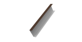 Декоративная накладка на столб универсальная 80х80 для забора жалюзи 0,5 PurLite Matt RAL 8017 шоколад (3м)