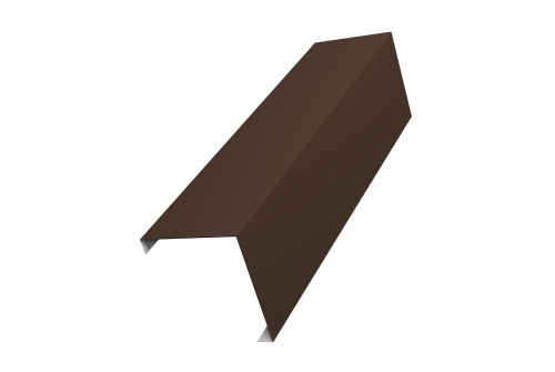 Декоративная накладка на столб универсальная угловая 60х60 для забора жалюзи 0,7 PE RAL 8017 шоколад (2,5м)