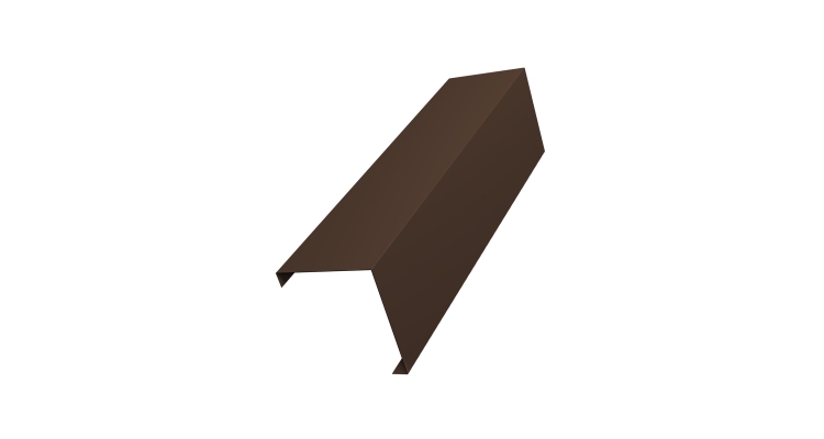 Декоративная накладка на столб универсальная угловая 60х60 для забора жалюзи 0,45 Drap-double TX RAL 8017 шоколад (2м)