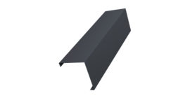 Декоративная накладка на столб универсальная угловая 80х80 для забора жалюзи 0,45 Drap-double TX RAL 7024 мокрый асфальт (1,8м)